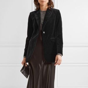 Theory velvet blazer black sz 4
